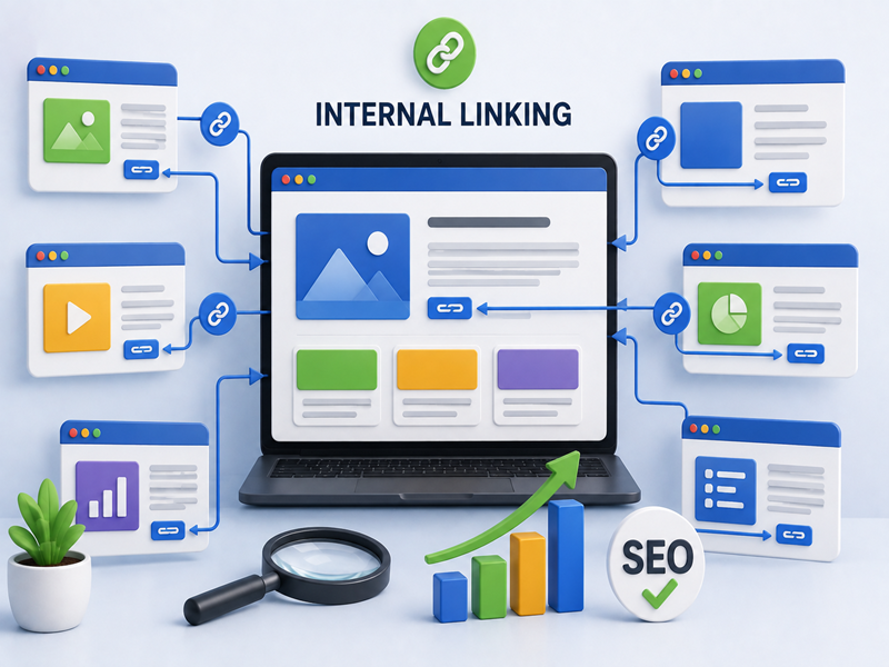 Internal linking improving website SEO and navigation