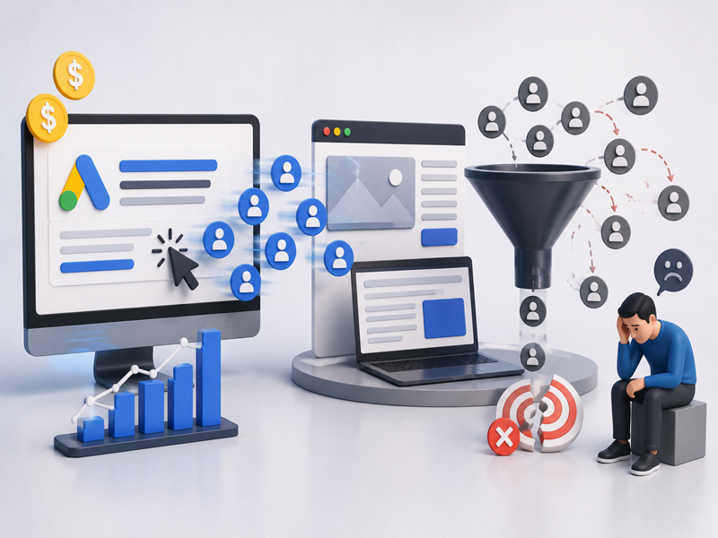 Google Ads getting clicks but no leads